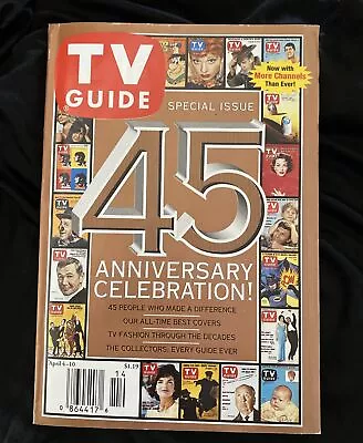 TV Guide 45th Anniversary April 4 1998 Detroit Michigan Edition Lucille Ball • $11