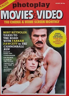 Photoplay Aug 1981  Farrah Fawcett Clash Of The Titans Excalubur Horrors • £4.70