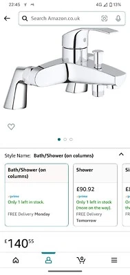 £95 • Buy GROHE Eurosmart Mixer Tap For Bath/Shower 33303002