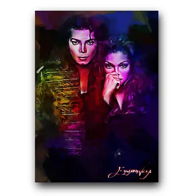 Michael Jackson & Janet Jackson Art Card Limited 32/50 Vela (Celebrities -) • $9.24