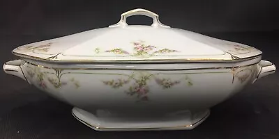 Habsburg Austrian MZ China 10” Oval Covered Vegetable- Juliette-1884/1909-EUC • $65