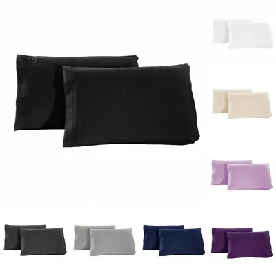 2X Pillow Cover 1800 Series Ultra Soft Microfiber Pillow Cases King Queen Sizes • $10.99