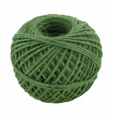 £0.99 • Buy 100m Green Jute String Ball Rustic Classic Decorative Old Shabby Chic Decoration