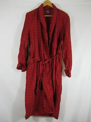 Vintage Sears Premier Collection Robe Men M Red Cotton • $19.99