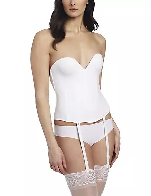 £77.59 • Buy Carnival 306 Invisible Silhouette Maker Low Back Strapless Bustier In White