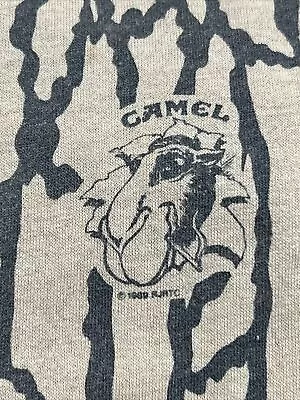 Vintage 1990 Camel Joe Trebark Camo Pocket T- Shirt Men's Size L AOP Cigarettes • $39.95