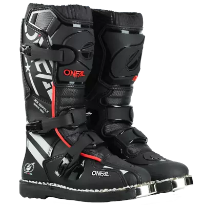 Oneal 2024 Youth Element Squadron Offroad Motocross Boots Black/White/Red • $125.99