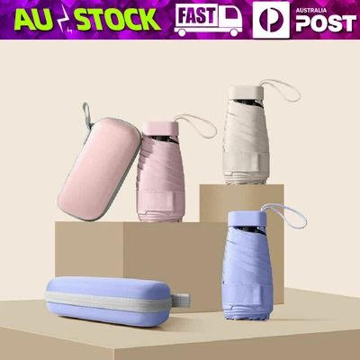 $13.99 • Buy Mini Pocket Umbrella Anti-UV Sun/Rain Windproof 6 Folding Ultra Light Umbrella