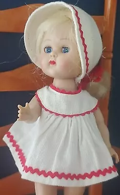 Vintage 8  Vogue Doll Ginnette Tagged Outfit In White Red Trim No Doll  • $14.95