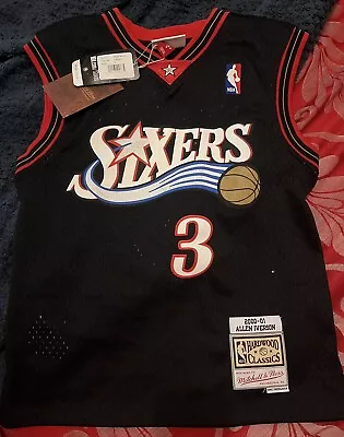 Allen Iverson Philadelphia 76ers '00-'01 Mitchell & Ness NBA Jersey Size M • $15