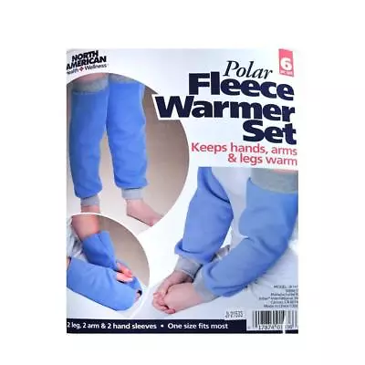 JOBAR INTL INC 6 Piece Polar Fleece Warmers Hand/Wrist Arm And Leg Covers • $9.95