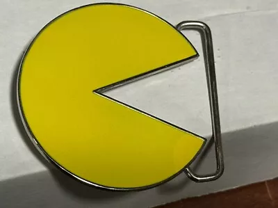 Pac-Man Belt Buckle Namco BANDAI Chrome Arcade Game Video Game SHIPS FREE USA! • $20