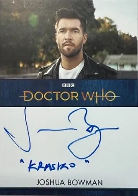$14.95 • Buy Doctor Who Series 11 & 12 Hobby Edition Joshua Bowman Inscription Autograph