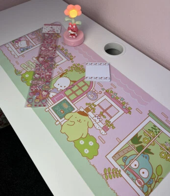 Sanrio Desktop Bundle~Desk Mat~Lamp~Stickers~Hello Kitty • £21.99