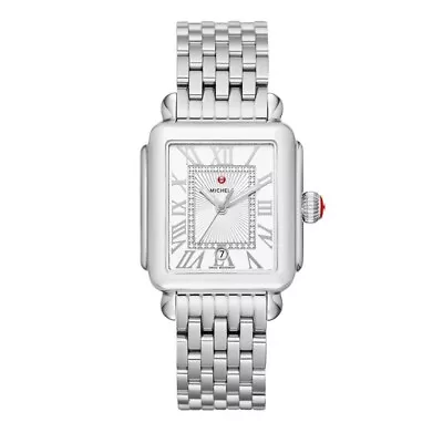 Michele Deco Madison Stainless Steel Silver Diamond Dial Watch MWW06T000141 • $900