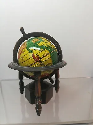 Vintage Miniature Spinning World Globe Pencil Sharpener Diecast Metal • $6.50