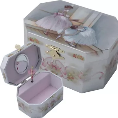 Ballerina Fairy Jewelry Music Box-Wooden Material/ Perfect Gift/ Fine Art/ • $19.99