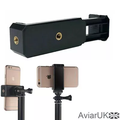 Universal Smartphone IPhone Phone 1/4  Tripod Monopod Mount Camera Adapter Clamp • £3.45