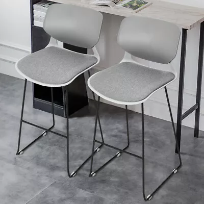 2Pcs Restaurant Cafe Bar Chairs Nordic Bar Shop Pub Cafe Counter Seat Bar Stools • £89.95