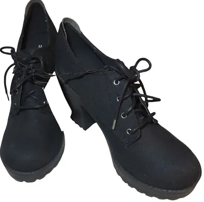 Women's H&M Black Bobbie Brooks Ankle Combat Style Lace Up Boots NWT-Size 8.5 • $24.40