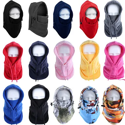 Mens Women Winter Warm Balaclava Hat Motorcycle Ski Face Mask Fleece Hood Cap • $6.99