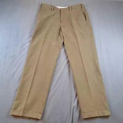 Orvis Pants Mens 36x32 Moleskin Chino Khaki Brisbane Moss Outdoor Slacks • $29.95