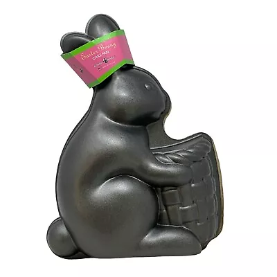 NORDIC WARE Easter Bunny With Basket Cake Pan Mold NEW Cast Aluminum USA Bread • £12.14