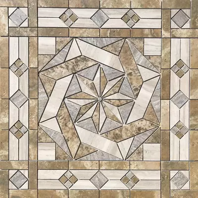 36  X 36  Tile Medallion Mosaic - Marazzi Archaeology Tile Series • $295