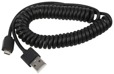 Coiled USB 2.0 A Male - Micro B Charge And Data Cable 0.5m - PSG91717 • £5.19