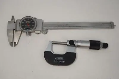 New Fowler Micrometer & 6  Black Face Dial Caliper Measuring Set $179 52-229-710 • $93.50