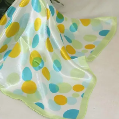 Vintage Elegant Designs Silk Satin Feel Ladies Small Square Head / Neck Scarf 04 • $4.49