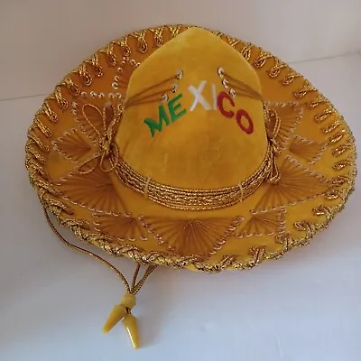 Salazar Sombrerito Mariachi Hat Yellow Mini Sombrero Mexico Fiesta Cinco DeMayo  • $24