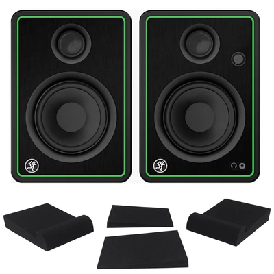 £134.85 • Buy 2 Mackie CR4-XBT 4  Reference Studio Monitor Speakers W/Bluetooth+Isolation Pads