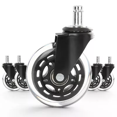 5Pcs 3 Inch Heavy Duty Office Chair Caster Swivel Wheels Replacement Casters Set • $18.04