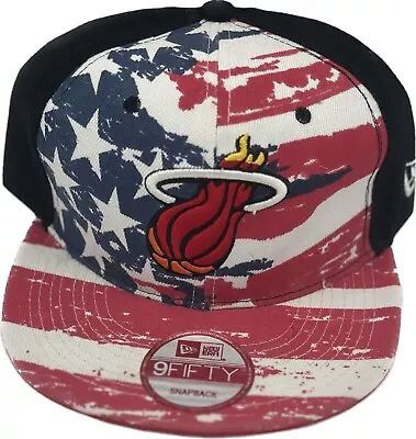 Miami Heat Hat New Era Snapback Flagship Shop Exclusive USA Flag Limited VHTF • $30