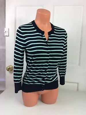 J CREW Navy Cardigan Sweater Womens Small • $12.95