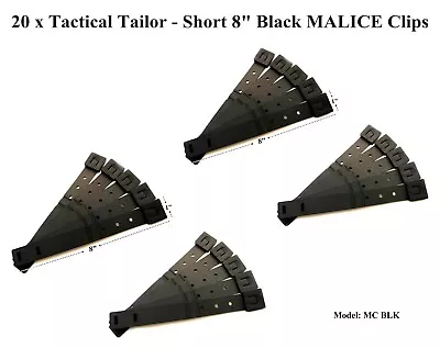 20 X Tactical Tailor - Short 8  Black MALICE Clips For GERBERBUCK Knife Pouch! • $25.90