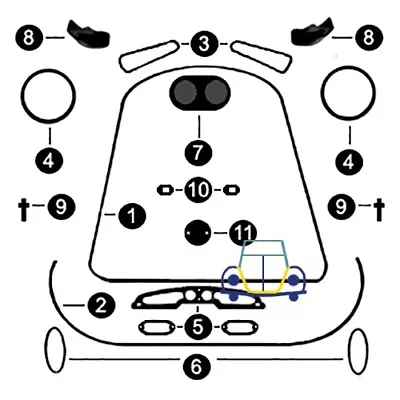 VW  Karmann Ghia Body Rubber Kit 1972 To 1974 • $224.50