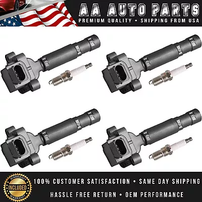 Ignition Coil & Platinum Spark Plug For Mercedes-Benz C230 Kompressor UF555 • $74.55