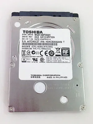 Toshiba MQ01ABF050H SSHD 8GB 500GB 5400RPM SATA Solid State Hybrid Drive • £14.38
