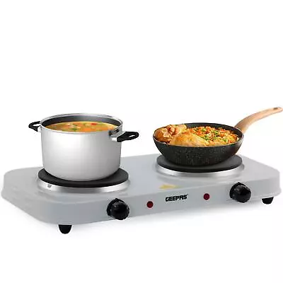 Hot Plate Electric Cooker Double Portable Table Top Kitchen Hob Stove 2000W • £21.99