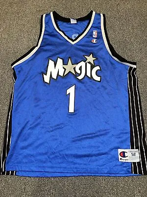 Tracy McGrady Orlando Magic Champion Jersey Men's 52 XXL Blue NBA Authentic Read • $22.99