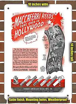 Metal Sign - 1943 Maccaferri Woodwind And Brass Reeds- 10x14 Inches • $24.61