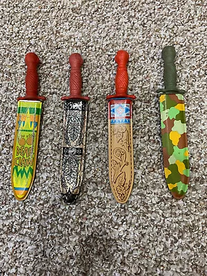 Vintage Ohio Art Rubber Toy Knife  & Sheath Lot Of 4 • $54.99