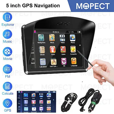 5'' 8GB Sat Nav Car Truck GPS Navigation Free Lifetime UK & EU Maps Touch Screen • £30.99