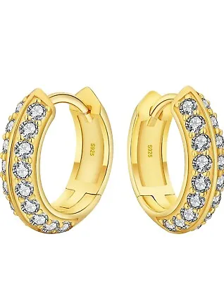 KRKC&CO Moissanite Diamond Earring For MenS925 Sterling Silver 14k Gold Pltd • $37.99