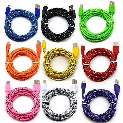 6' Ft Micro USB 2.0 Cable For Android Cell Phone Charging Sync Charger Cord Lot • $6