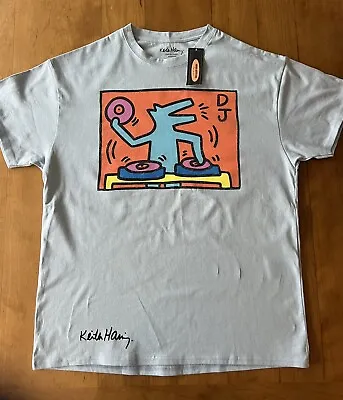 BNWT Urban Outfitters Keith Haring Blue Tee Shirt Size Small • £17