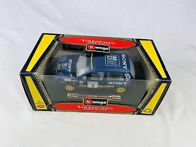 Burago 1998 Volkswagen Golf Rally Car #3 SONY 1/24 Diecast Model • $20