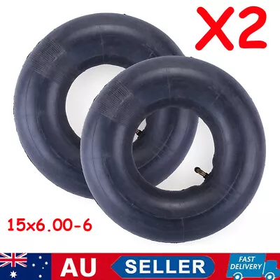 2X Inner Tube 15x6.00-6 NHS TR87 Valve For Lawn Mower Tractor ATV Golf Cart Tire • $19.79